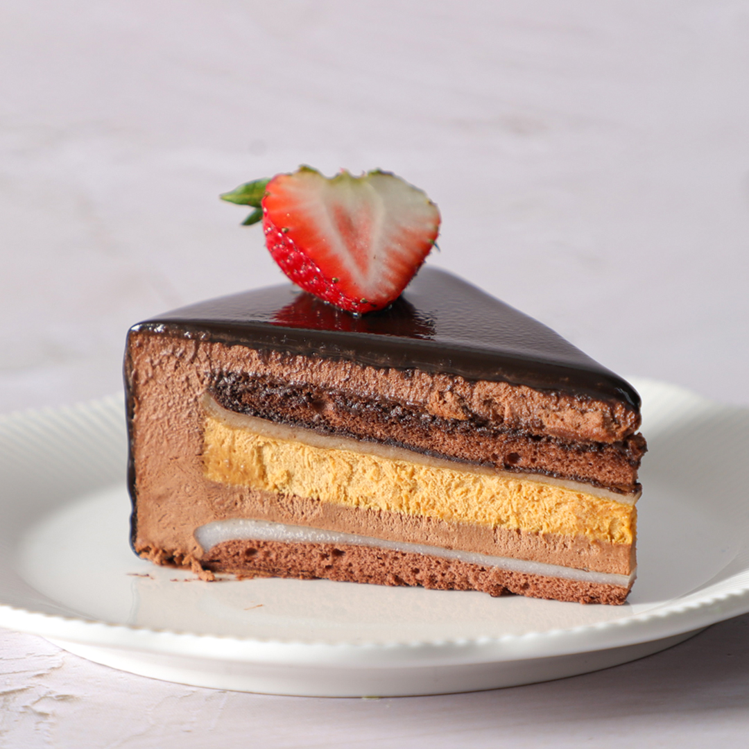 Layered Chocolate Mochi Cake