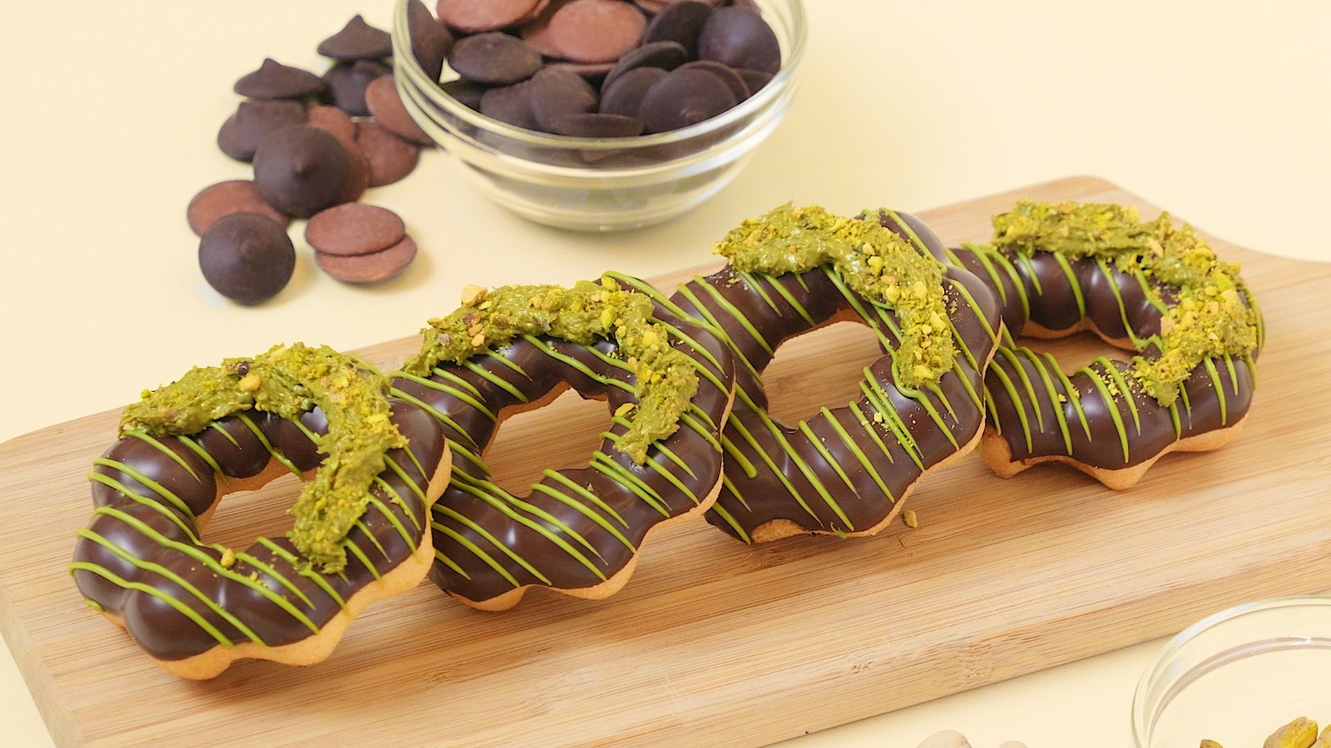 Dubai Chocolate Mochi Donut