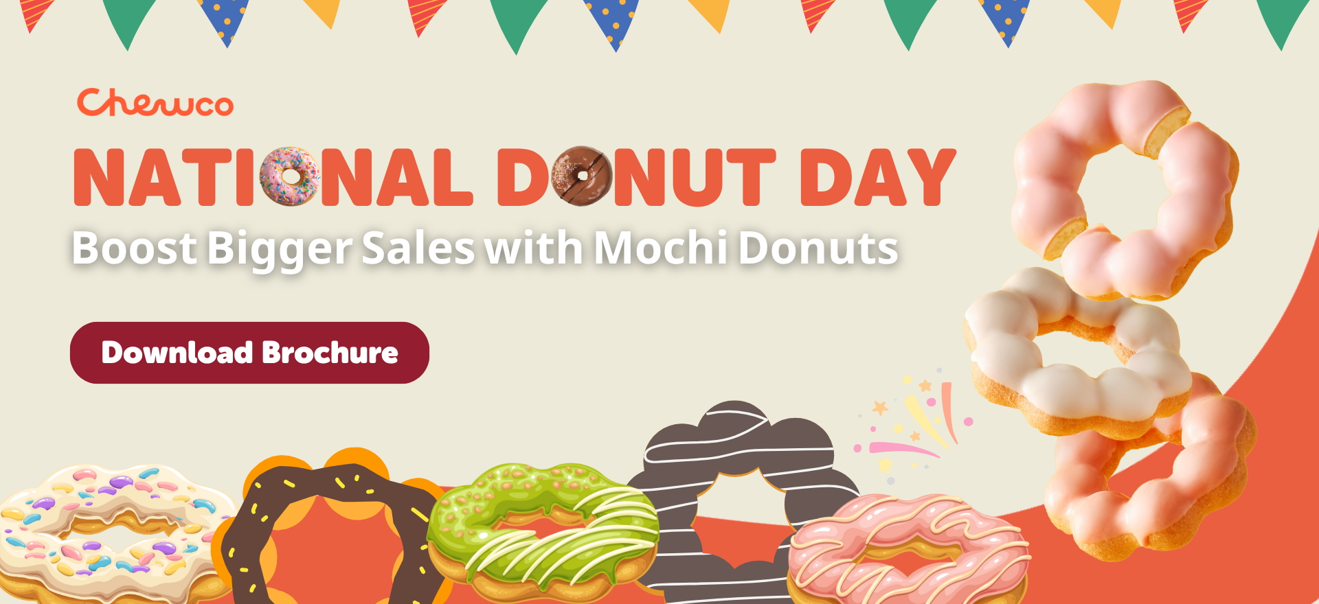 National Donut Day, Boost Bigger Sales with Chewco Mochi Donuts